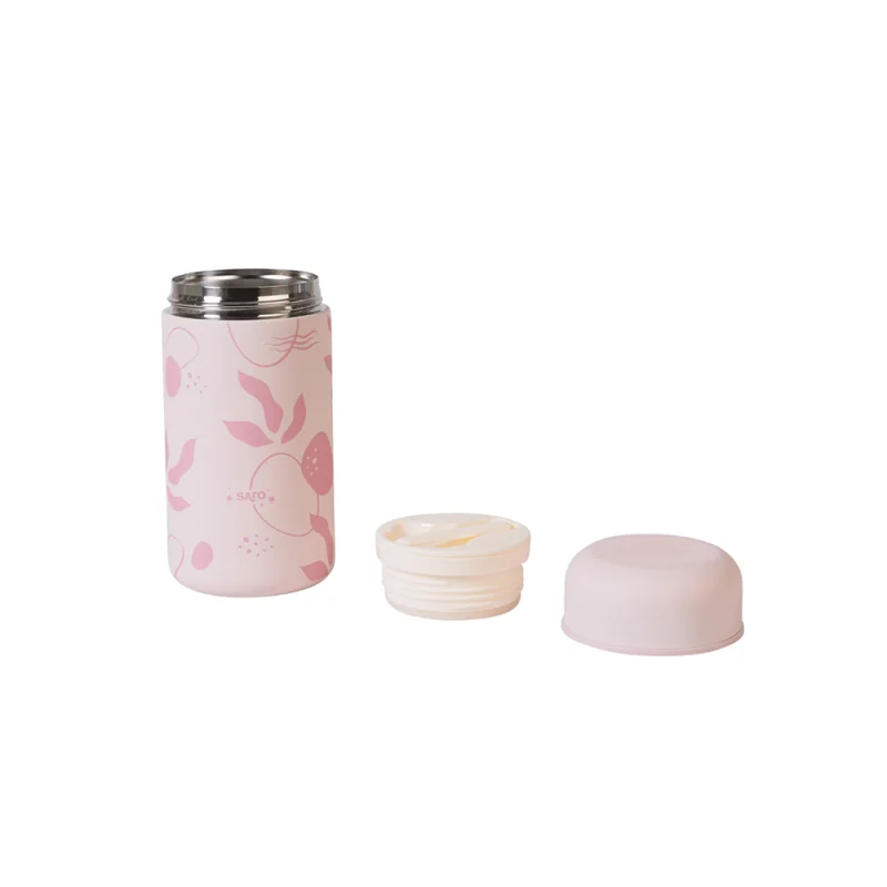 Saro Baby nerezová termoska na jedlo 500ml Pink