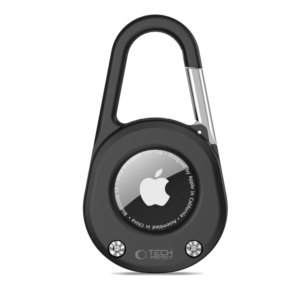 Tech-Protect Slidelock Carabiner puzdro na Apple AirTag 1 / 2, čierne