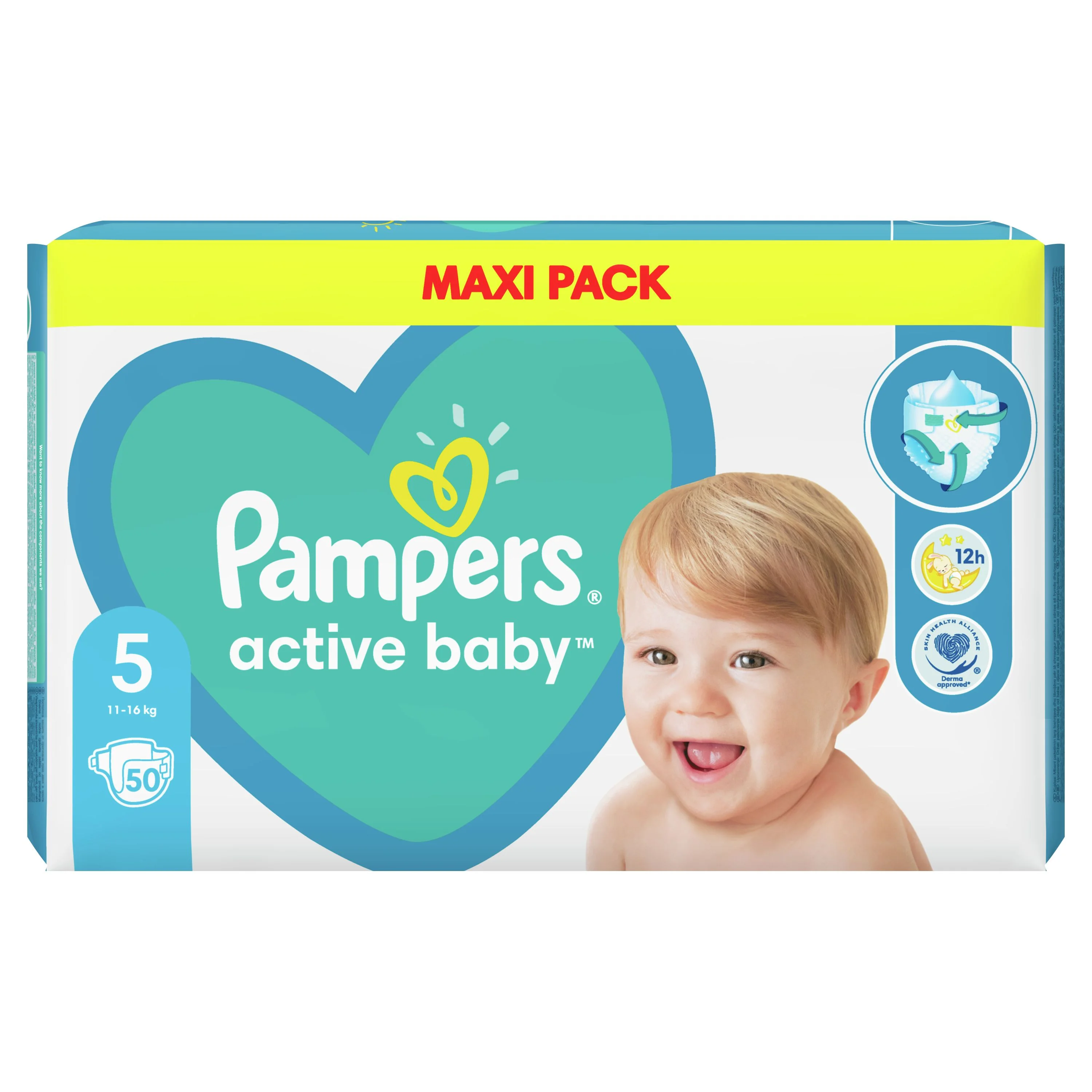 Pampers Active Baby MP S5 1×50 ks, veľkosť S5, detské plienky