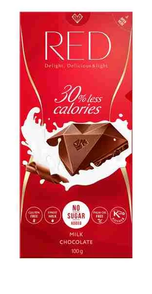 RED Mliečna čokoláda 1×100 g, mliečna čokoláda