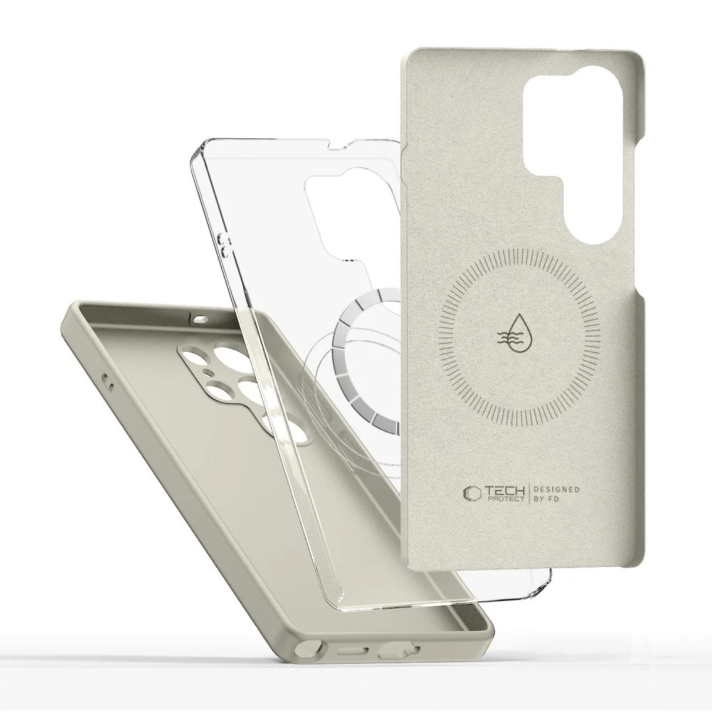 Tech-Protect Liquid Silicone MagSafe kryt na Samsung Galaxy S25 Ultra, béžový béžový