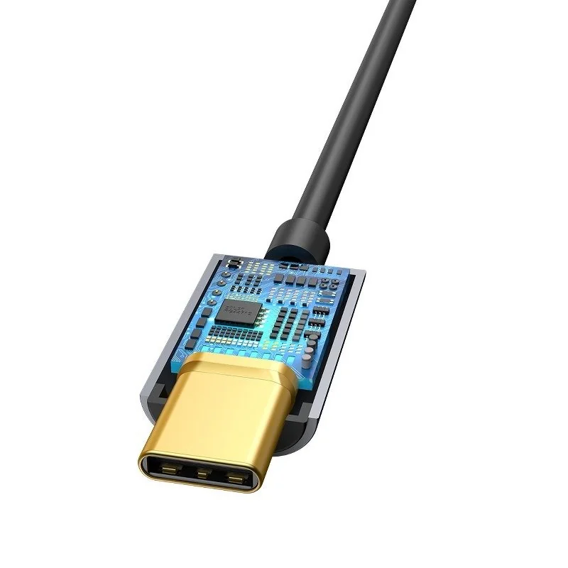 Baseus L54 adaptér USB-C / 3.5mm mini jack, sivý