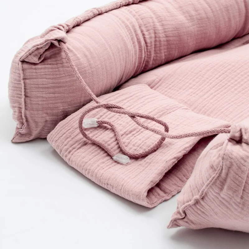 Mušelínové hniezdočko pre bábätko New Baby old pink , 20C52111