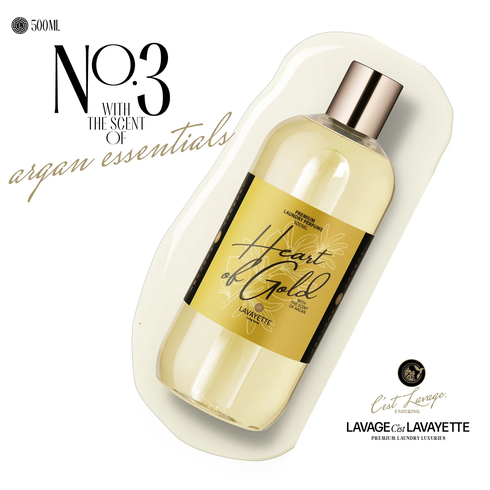 Parfum do prania Heart of Gold 03 s vôňou argánu - 500ml