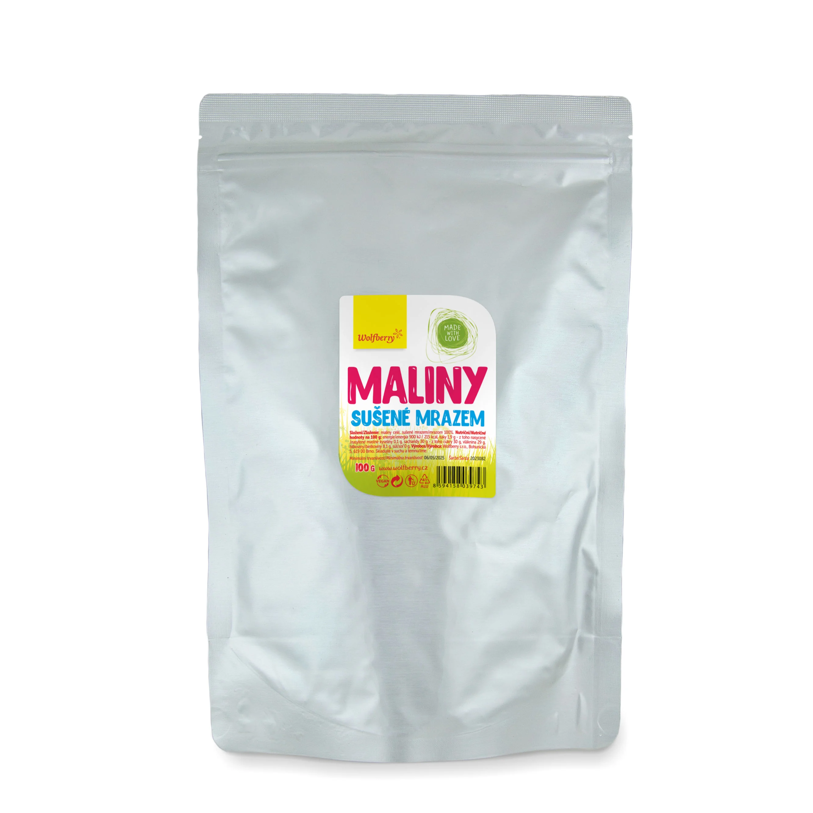 Wolfberry Maliny sušené mrazom 100 g