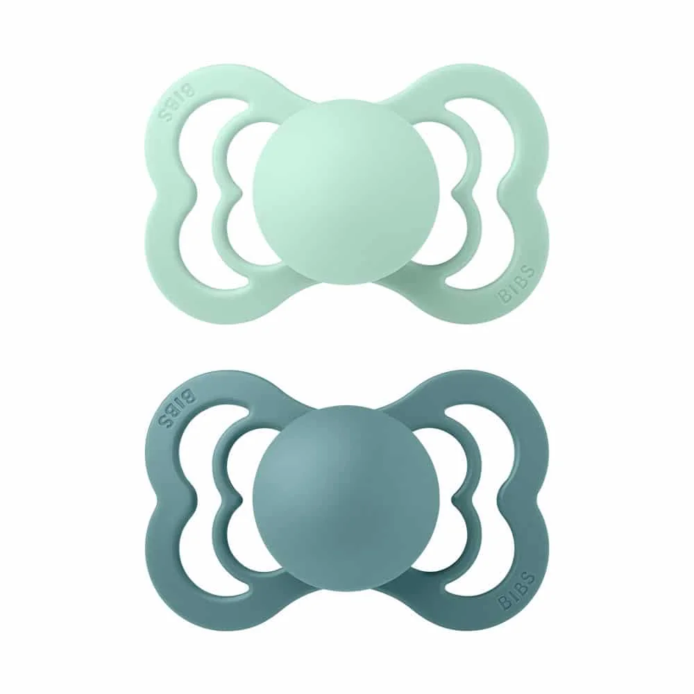 BIBS Supreme cumlíky z prírodného kaučuku 2ks veľkosť 1 - Nordic Mint / Island Sea