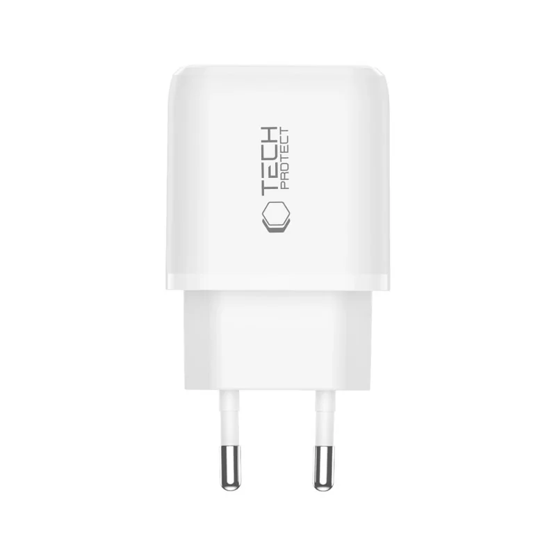 Tech-Protect NCA65W GaN sieťová nabíjačka USB / USB-C QC PD 65W, biela