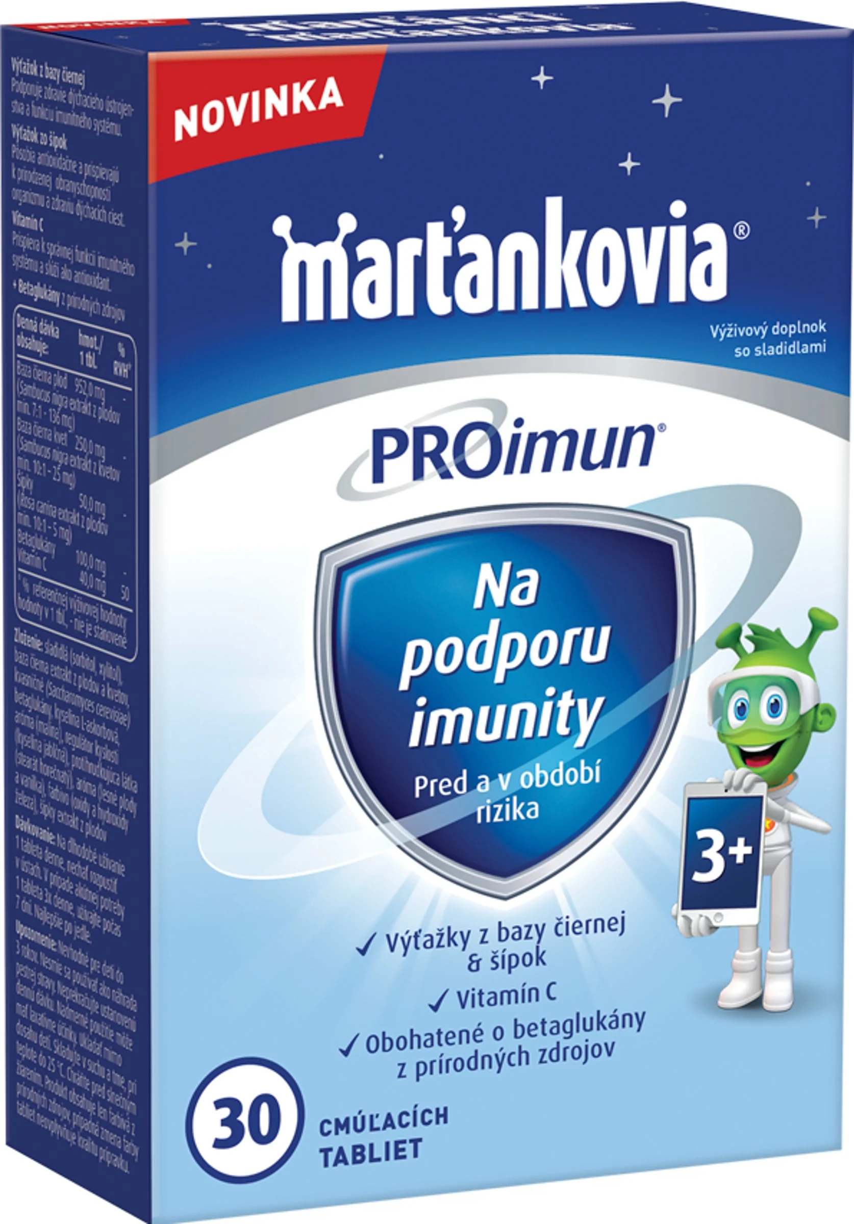 WALMARK Marťankovia PROimun 1×30 tbl, cmúľacie tablety