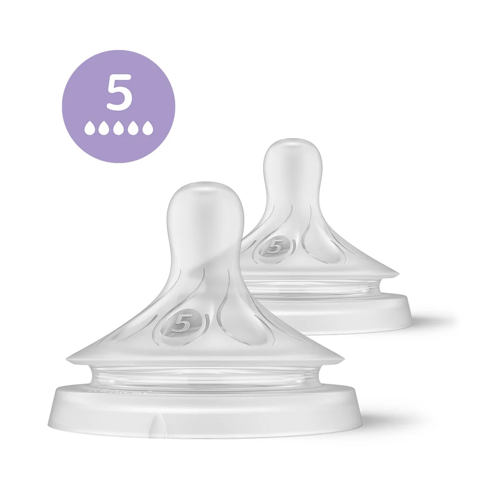 Philips AVENT Cumlík Natural Response 5 veľmi rýchly prietok 1×2 ks, cumlíky na fľaše