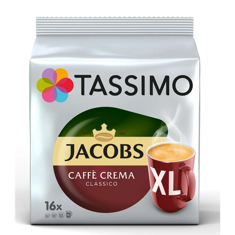 Tassimo Jacobs Café Crema Xl 1×16 ks, kávové kapsuly