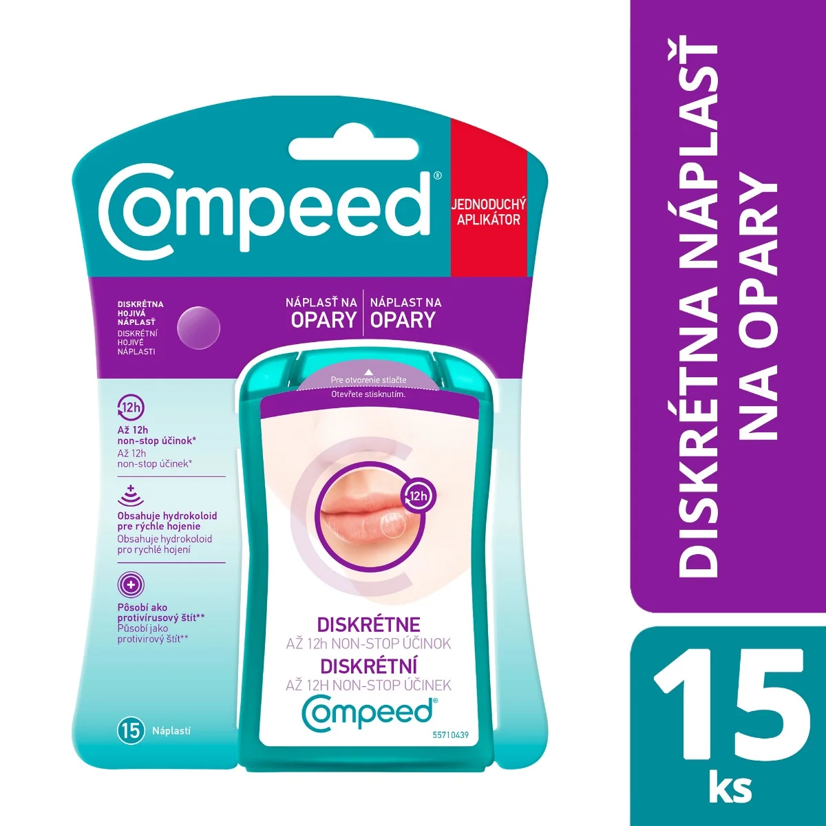Compeed NÁPLASŤ na opary 1×15 ks, liečenie oparov