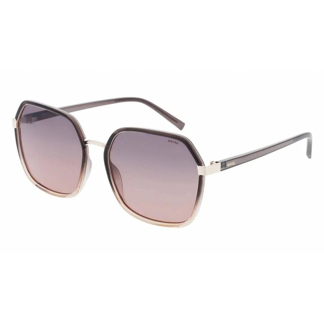 INVU IB12526A slnečné okuliare gold transpa light brown Dámske slnečné okuliare