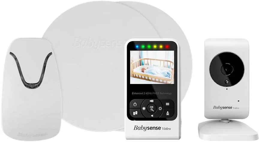 BABYSENSE Monitor dychu Babysense 7 + video baby monitor V24R - výhodné balenie 1×1 set, monitor dychu a baby monitor
