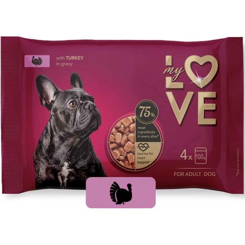 My Love SET kapsičky pre psov s morkou v omáčke 4 x 100 g (2466)