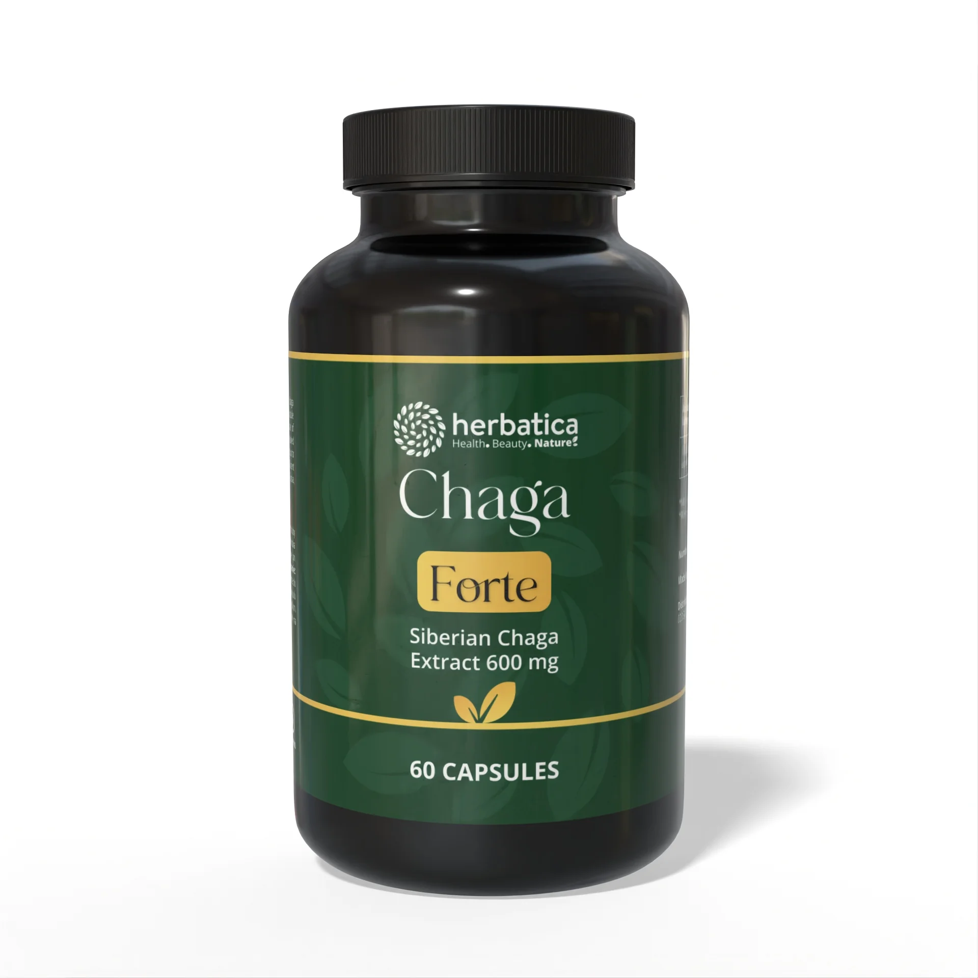 Čaga sibírska FORTE - 60 vegánskych kapsúl (600mg/ kapsula) - Herbatica