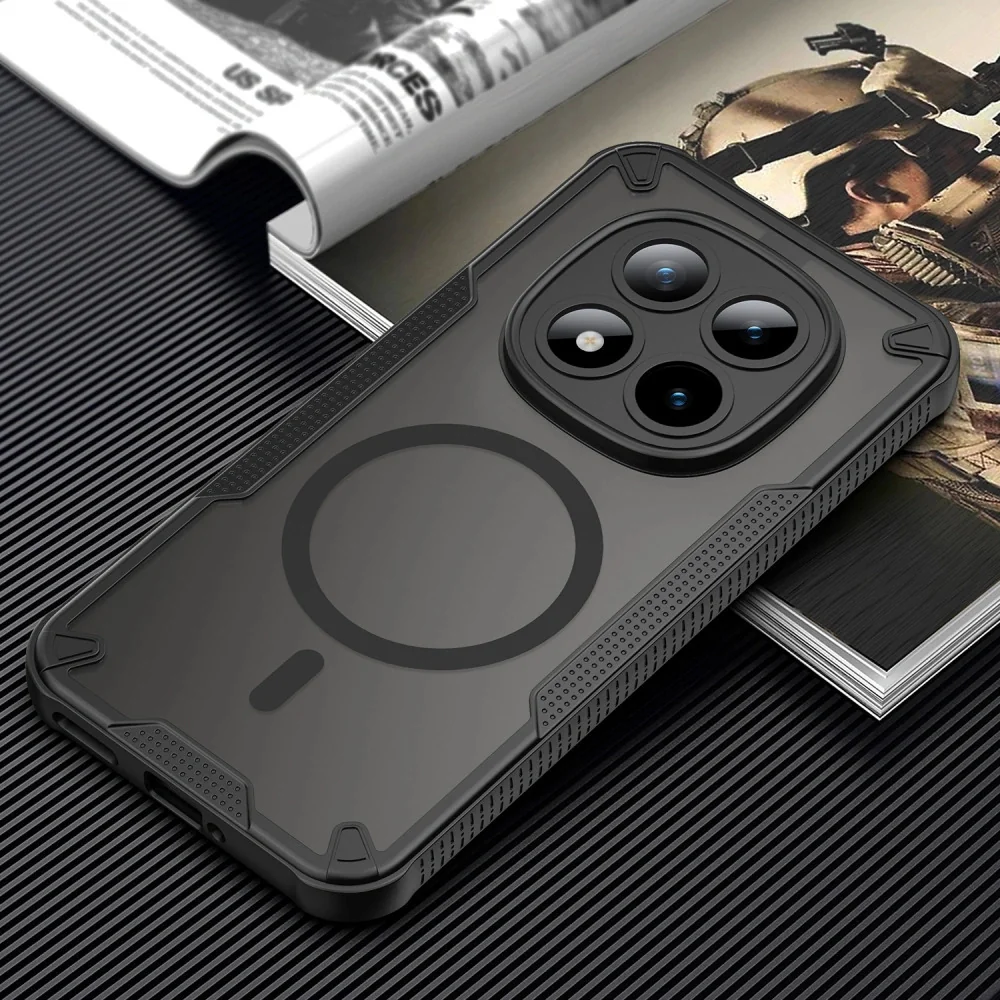 Tech-Protect Rugged Shield MagSafe kryt na Xiaomi Poco M8 Pro / Redmi Note 15 Pro Plus 5G, čierny Note 15 Pro Plus 5G, čierny