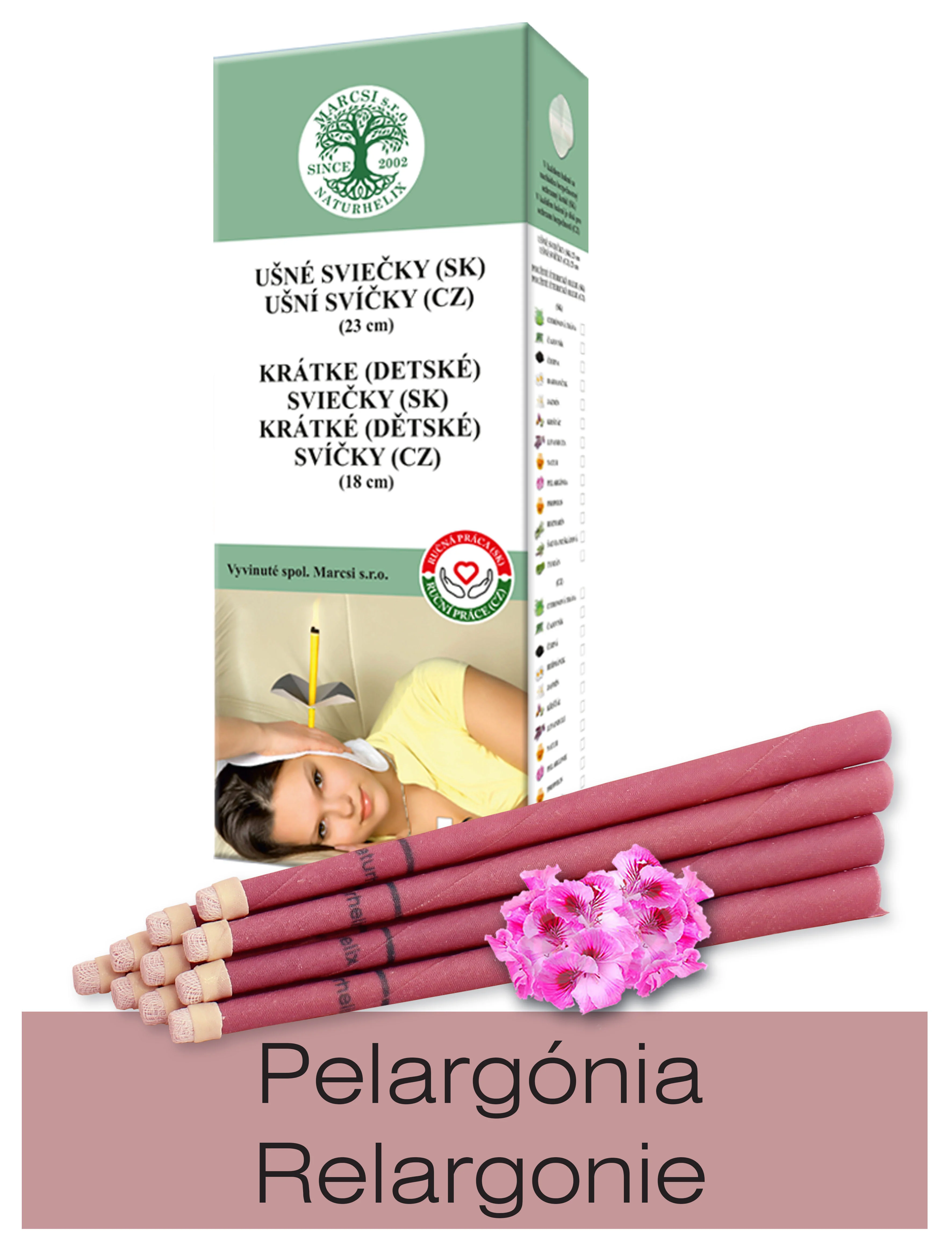Ušné sviečky PELARGÓNIA (set6)
