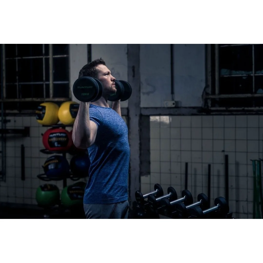 Sada jednoručných činiek Pro PU Dumbbell 2-12 kg (10 párov)