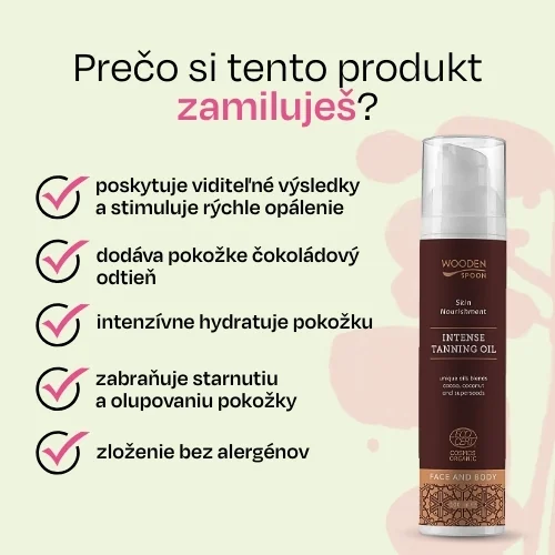 Olej pre intenzívne opálenie Wooden Spoon 100ml