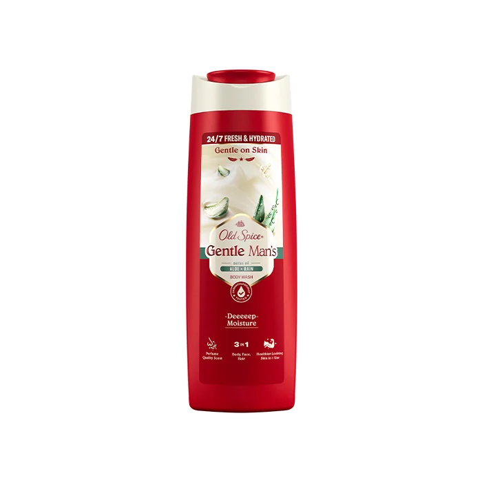 Old Spice Gentle Man's Aloe + Rain sprchový gél a šampón 3 v 1 400 ml