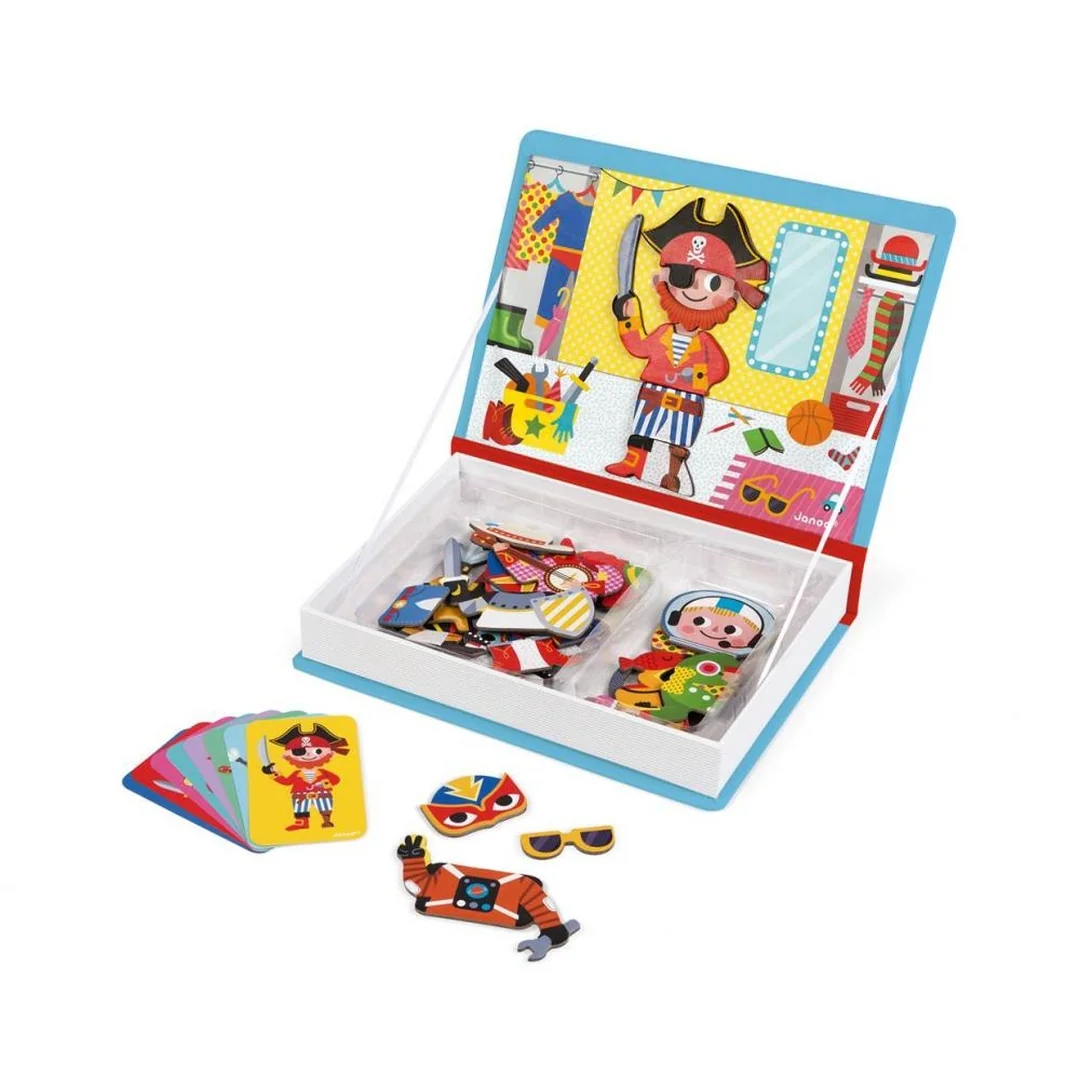 Janod Magnetibook Obliekanie chlapci
