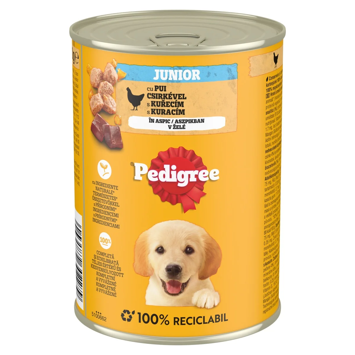 PEDIGREE Konzerva Junior s Kuracím 400g 1×400 g, konzerva pre psy