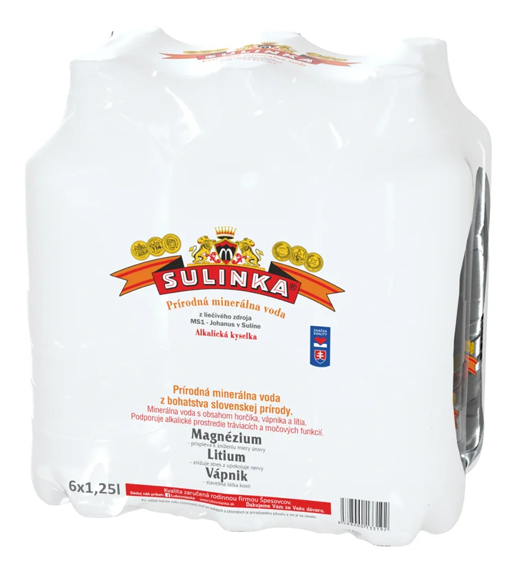 Minerálna voda Sulinka perlivá "Z" 1250 ml