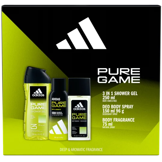 ADIDAS PURE GAME DNS 75ml+BS 150ml+SG 250ml 1 set