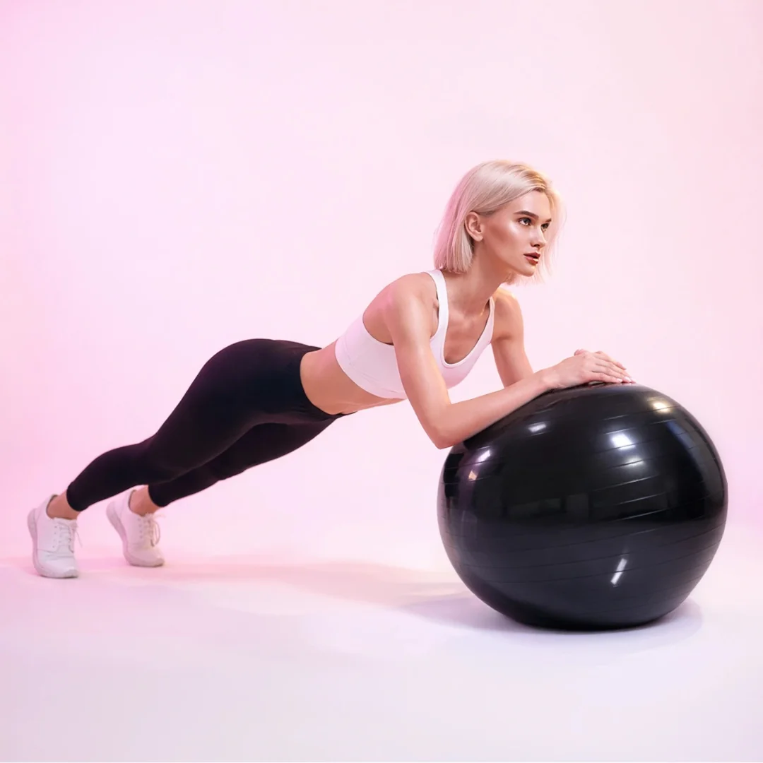 MG GymBall Fit lopta 65cm, čierna
