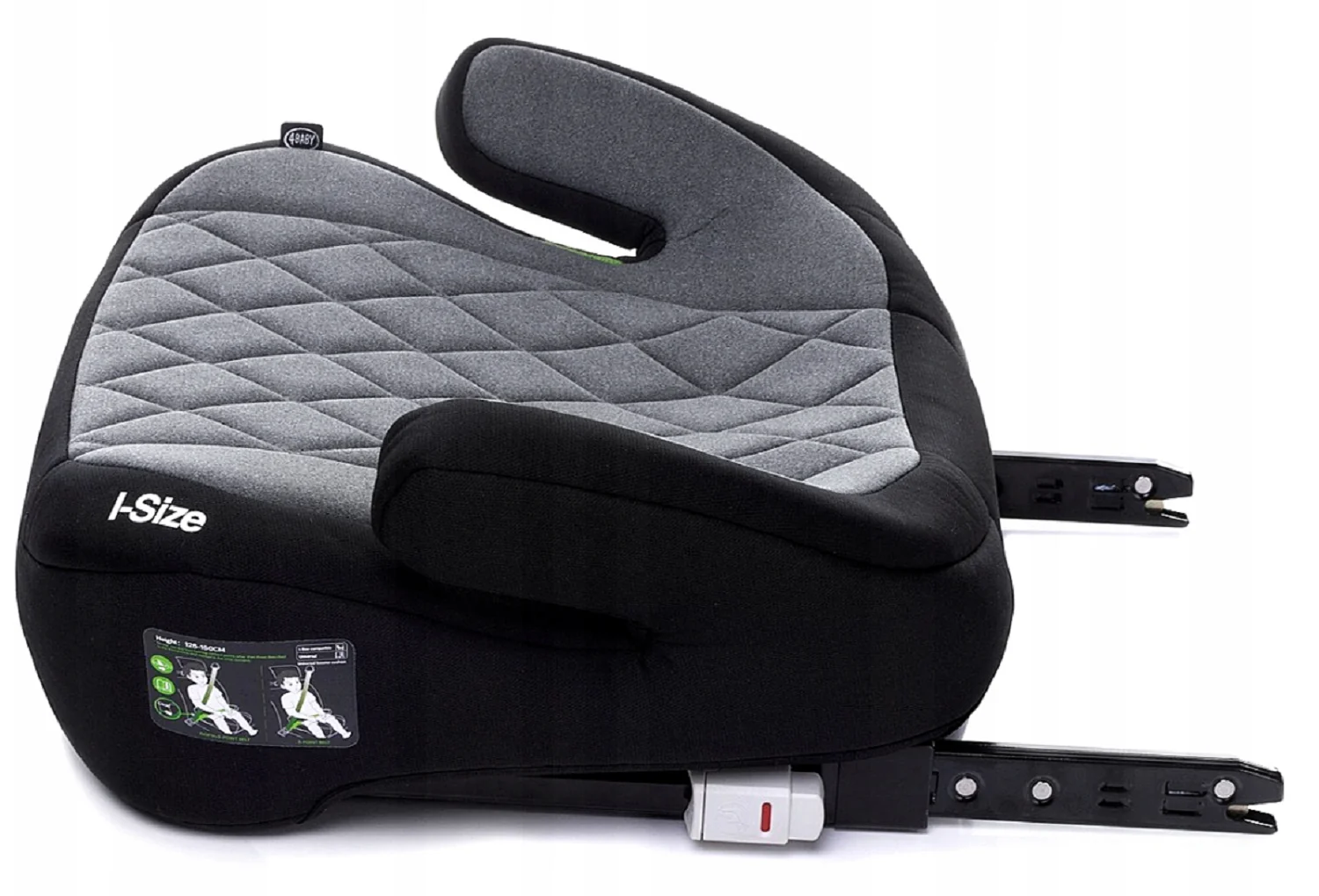 Autosedačka/podsedák HI-FIX ISOFIX I-SIZE, čierna/sivá