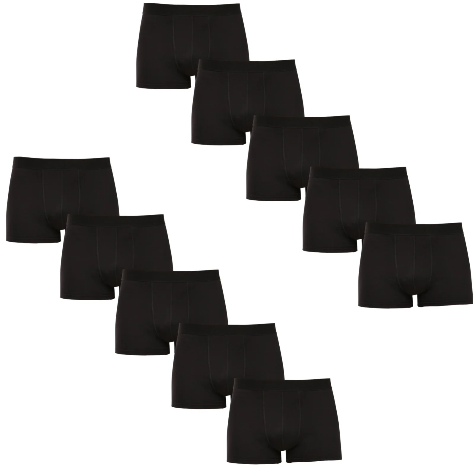 10PACK (8+2 zdarma) pánske boxerky basic čierné (10NFC1) M