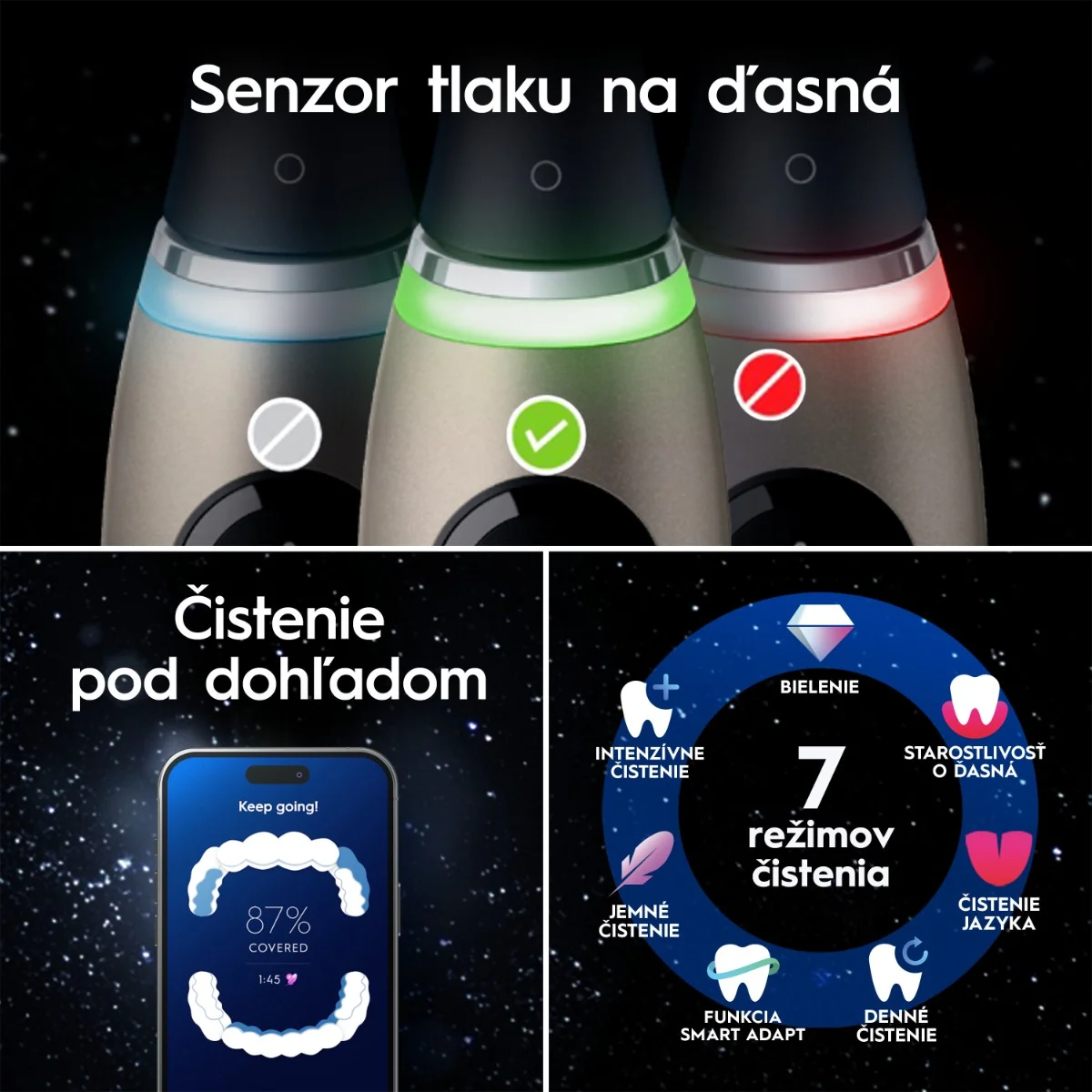 Oral-B iO10 elektrická zubná kefka Lunar Gold, 1 kefková hlava + 1 nabíjacie cestovné puzdro 1 set