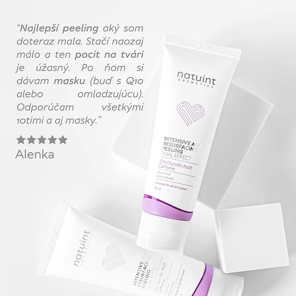 Natuint cosmetics - Hĺbkový píling s dvojitým účinkom Intensive AHA Resurfacing Peeling / Dual Effect