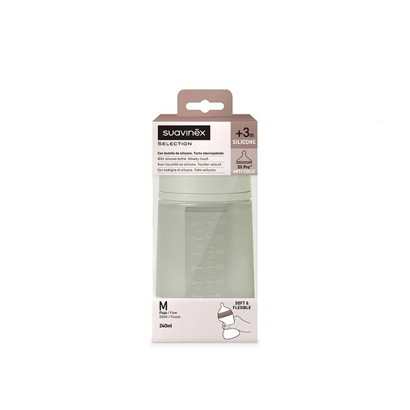 SUAVINEX - DOJČENSKÁ FĽAŠA 240 ml M COLOUR ESSENCE- zelená