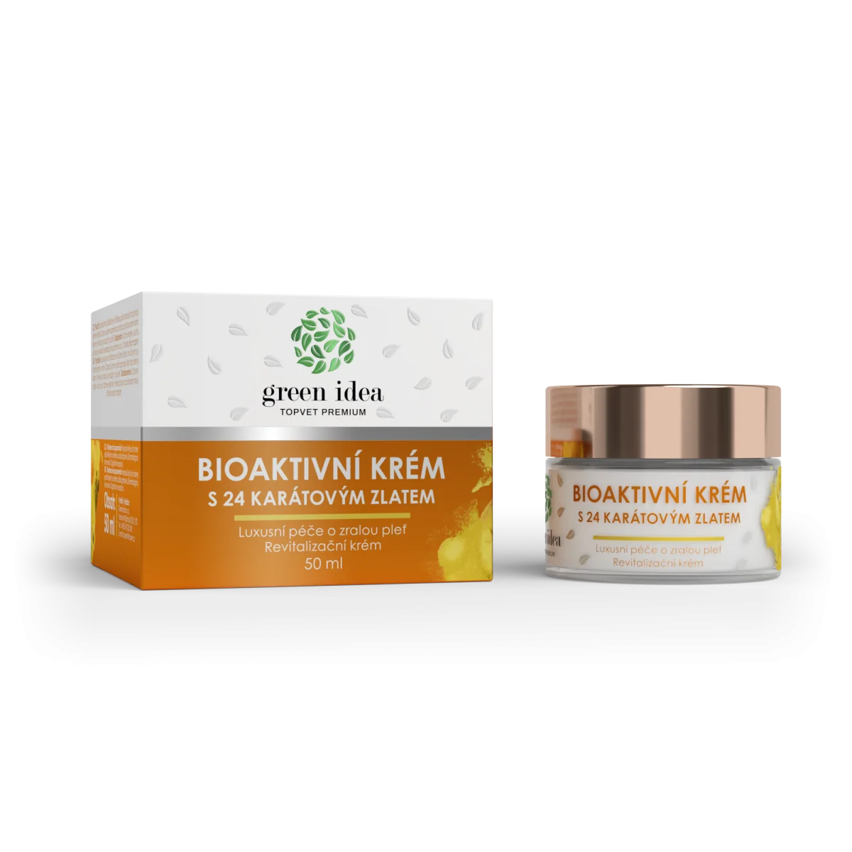 Bioaktívny krém s 24-karátovým zlatom – 50 ml – Green idea