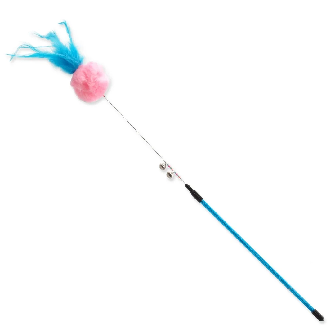 Hračka Magic Cat palička loptička plyš s pierkami 16cm+42cm 24ks