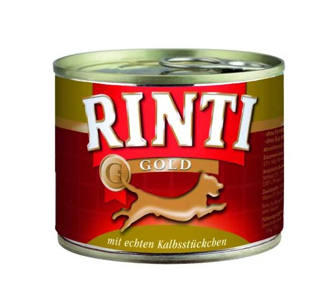Rinti Konzerva Gold Teľacie Kúsky 1×185 g, konzerva pre dospelé psy