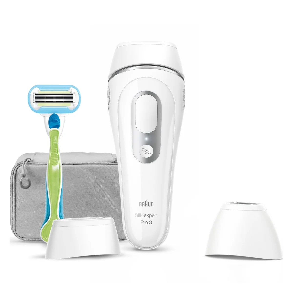 Braun IPL Silk·expert Pro 3, Odstraňovanie Chĺpkov v Pohodlí Domova, S Puzdro, 2 Hlavice, PL3122 1×1 ks, epilátor