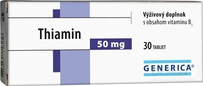 GENERICA Thiamin 50 mg 1×30 tbl, výživový doplnok
