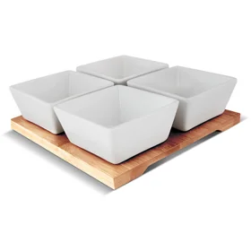 Lamart Lt9018 Ser.Misky 4ks 19x19 Bamboo 1ks 1×4 ks, porcelánová sada