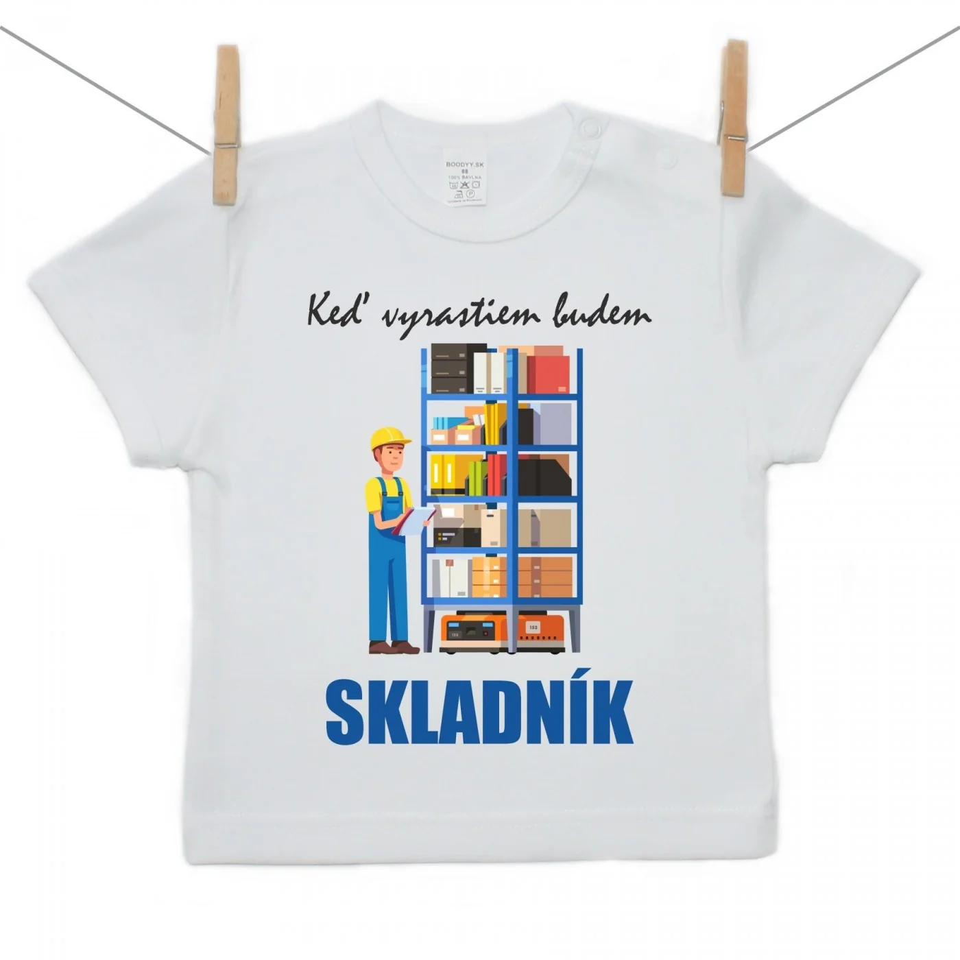 Boodyy Tričko s krátkym rukávom Keď vyrastiem budem skladník Veľkosť: 134