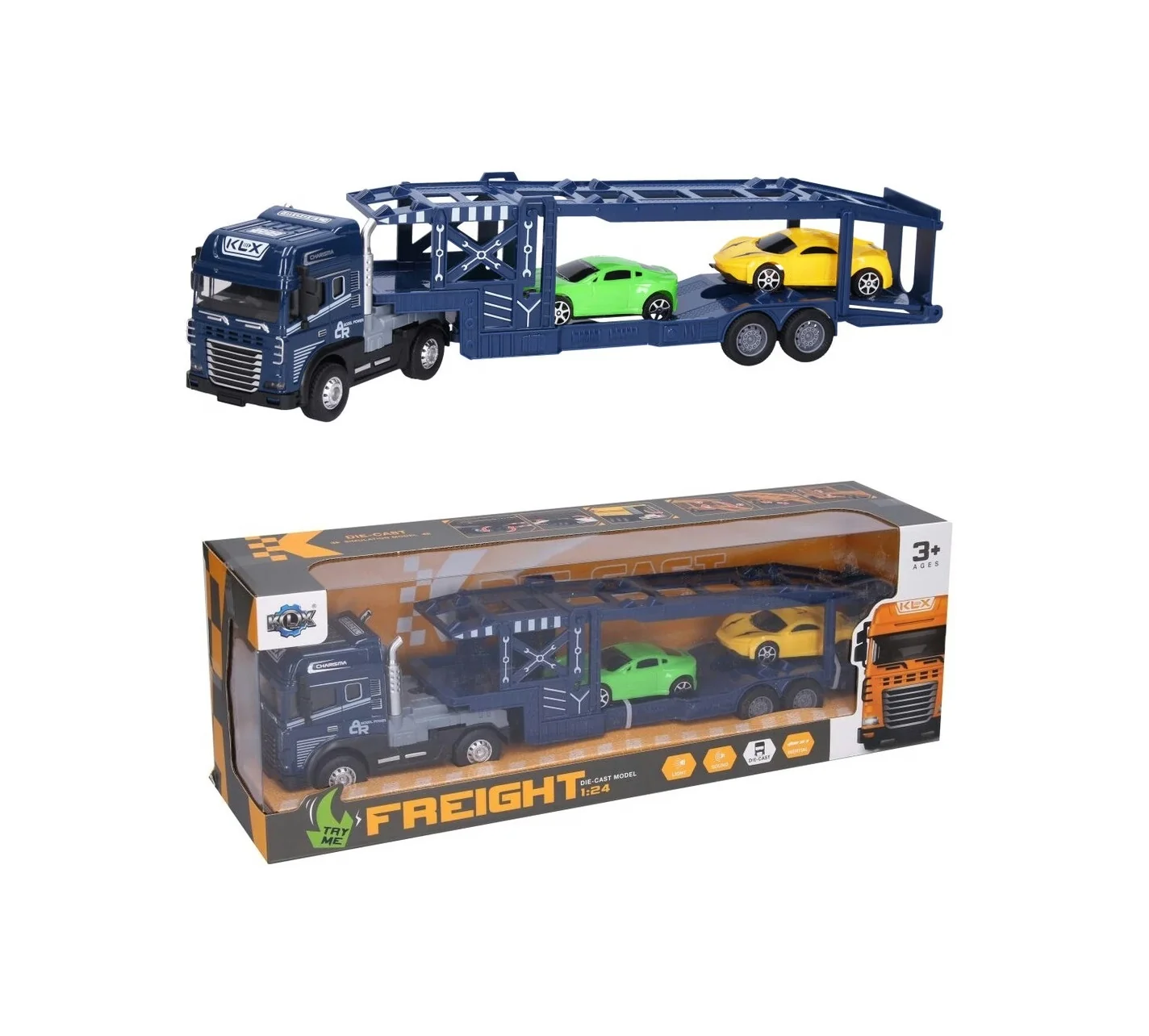 Ťahač 42cm s autami s efektmi