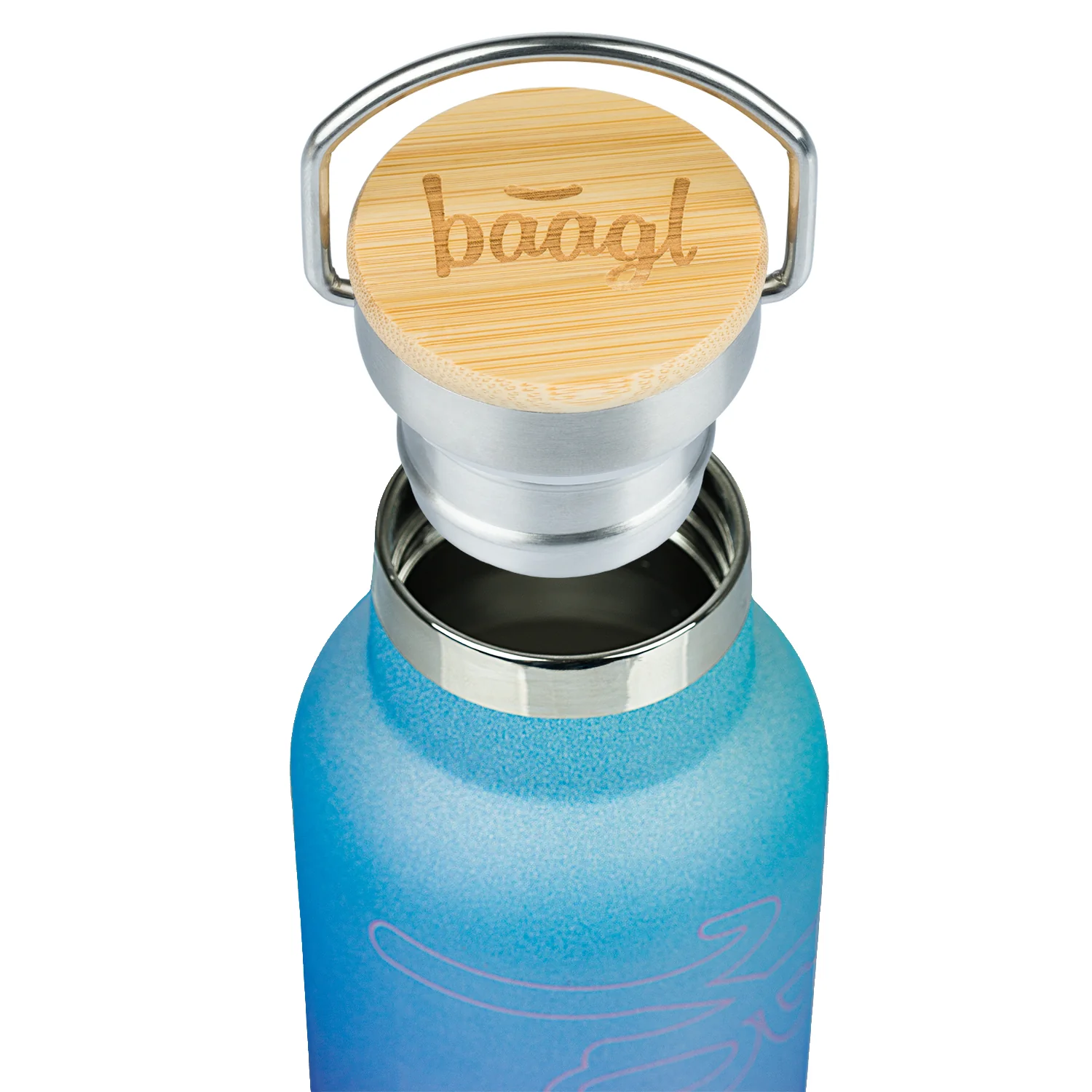 Baagl Termofľaša s bambusovým viečkom Gradient modro-fialová 500 ml 500 ml