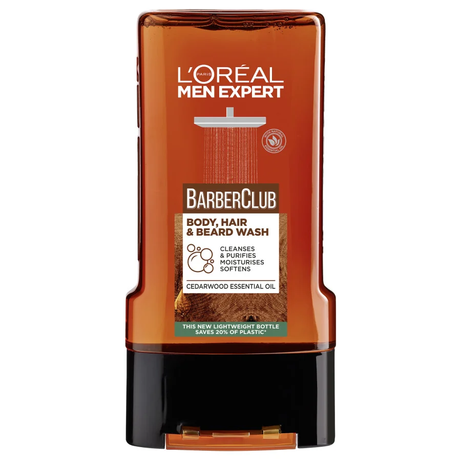 L'Oréal Paris Men Expert Barber Club 1×300 ml, sprchovací gél na telo, vlasy, fúzy a bradu