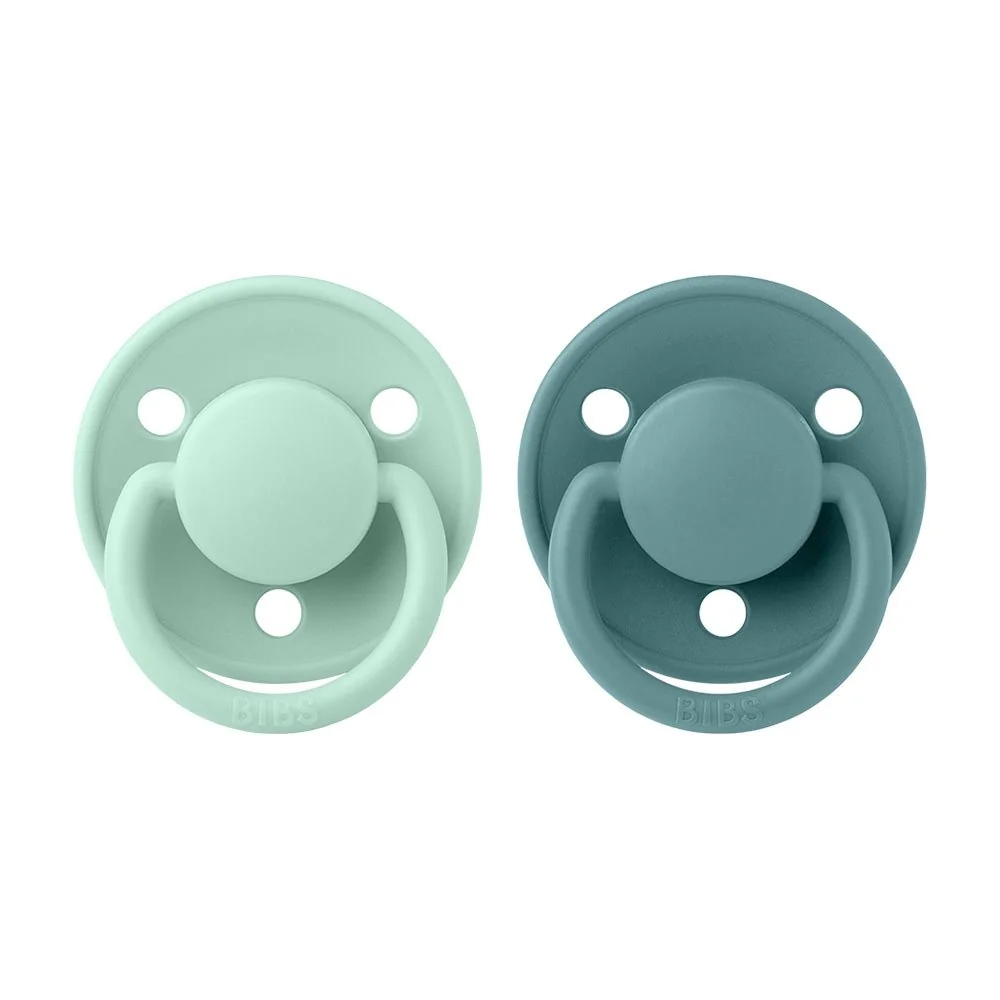 BIBS De Lux cumlíky z prírodného kaučuku 2ks veľkosť 1 - Nordic Mint / Island Sea