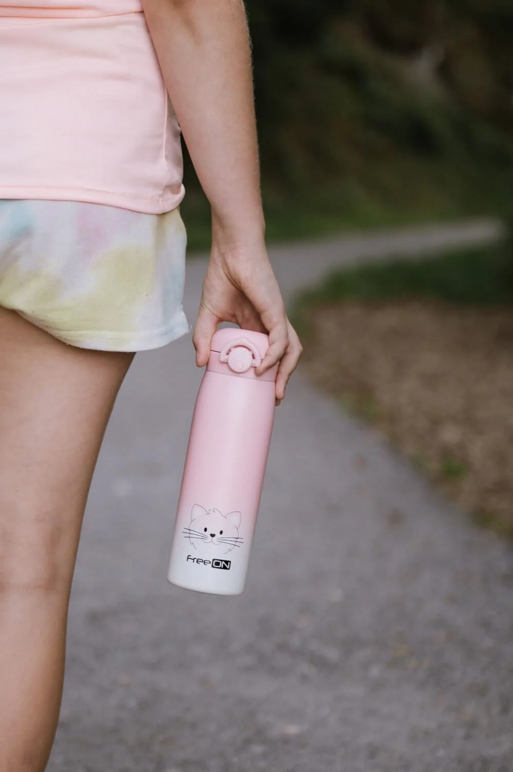 Termofľaša 480ml FreeeON - ružová mačička