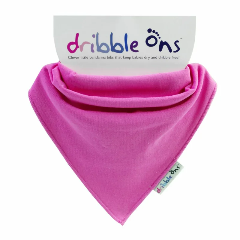 Dribble Ons Classic Fuchsia šatkový podbradník - slintáčik