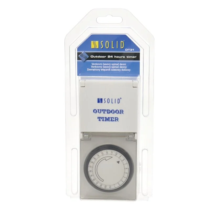 Hodiny spínacie mechanické denné IP44 DT31