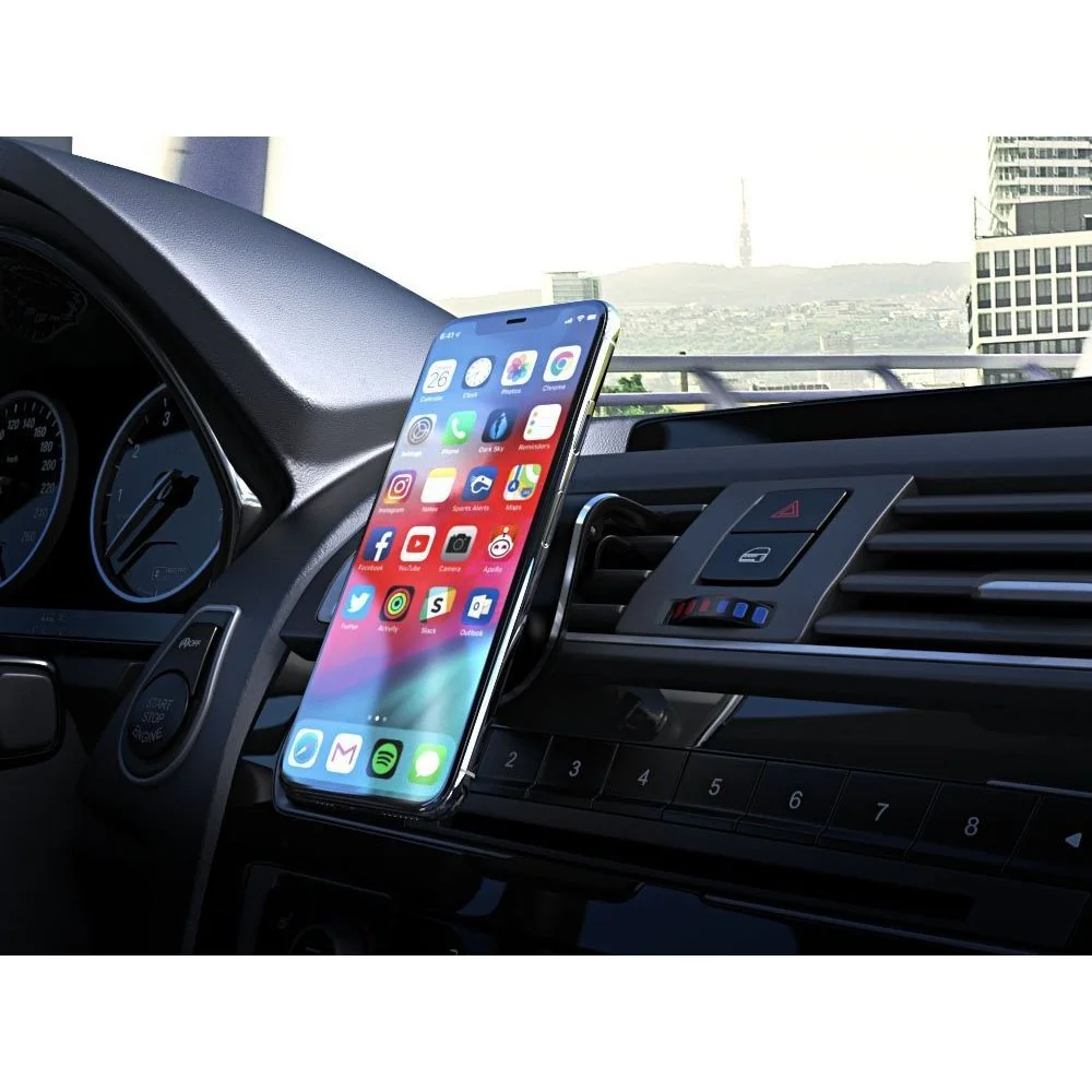 MG Car magnetický držiak na mobil do auta, čierny čierna
