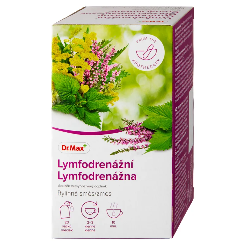 Dr. Max Lymfodrenážna bylinná zmes 1×30 g, nálevové vrecúška 20×1,5 g